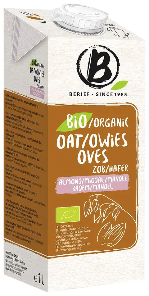 Napój Owsiany Bez Dodatku Cukrów BIO 1L Berief