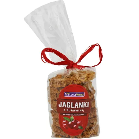 CIASTKA JAGLANKI Z ŻURAWINĄ BEZGLUTENOWE 175 g - NATURAVENA