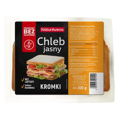 Chleb Jasny Naturalny Bezglutenowy 200 g Naturavena