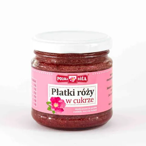 Płatki Róży w Cukrze 220 g Polska Róża