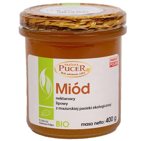 Miód Nektarowy Lipowy BIO 400 g Pasieka Pucer