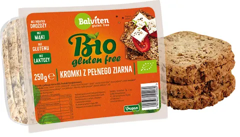 Chleb z Pełnego Ziarna Bezglutenowy BIO 250 g Balviten