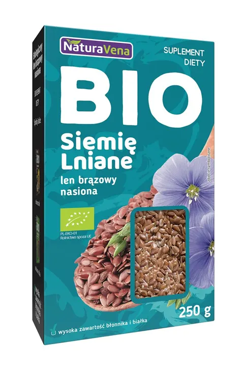 Len Brązowy BIO 250 g Naturavena