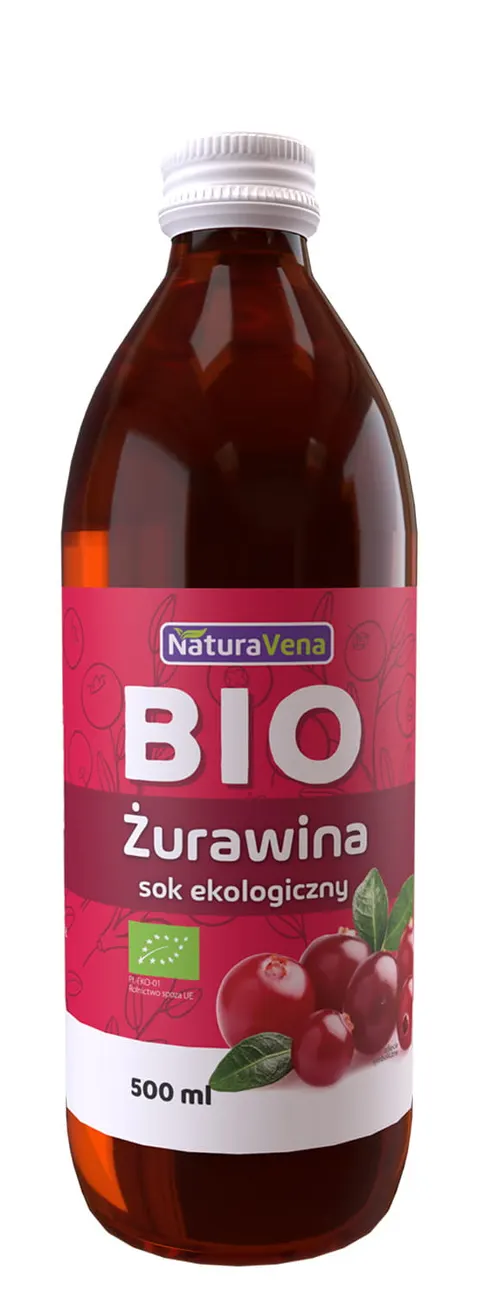 Sok z Żurawiny 100% BIO 500 ml Naturavena