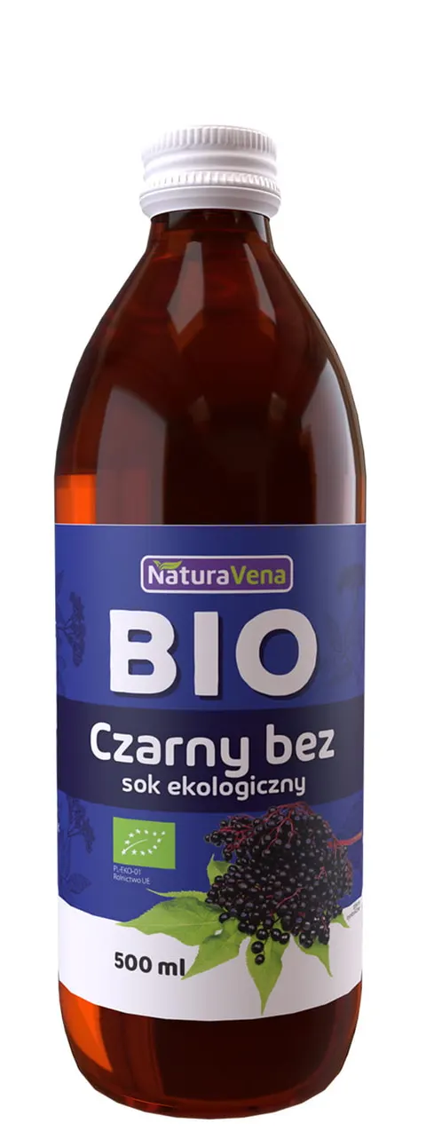 Sok z Czarnego Bzu 100% BIO 500 ml Naturavena