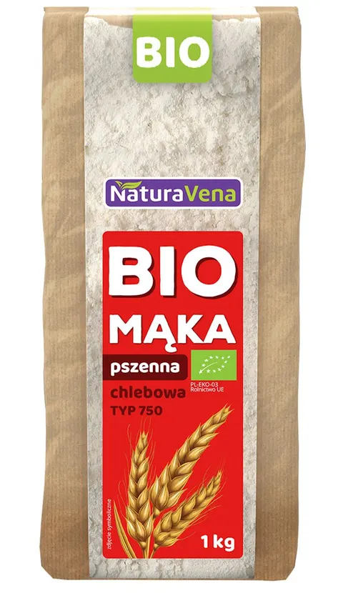 Mąka Pszenna Chlebowa Typ 750 BIO 1 kg Naturavena