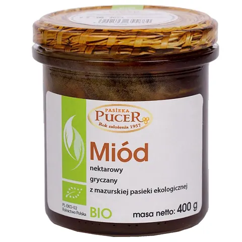 Miód Nektarowy Gryczany BIO 400 g Pasieka Pucer