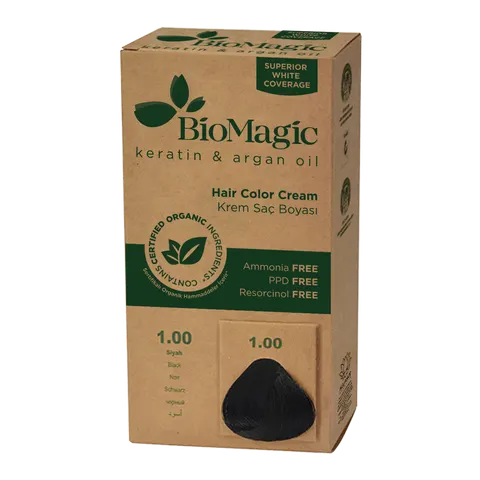 Farba do Włosów Czarna 250 g Biomagic