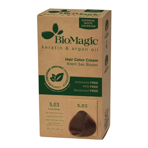Farba do Włosów Jasny Złoty Brąz 250 g Biomagic
