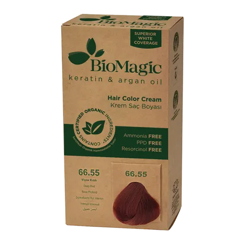 Farba do Włosów Głęboka Czerwień 250 g Biomagic