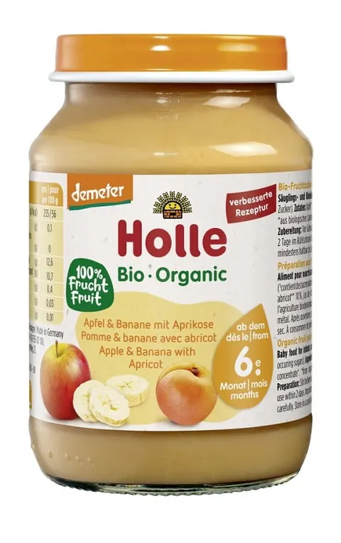 Deserek Jabłko Banan Morela Bezglutenowy BIO 190 g Holle