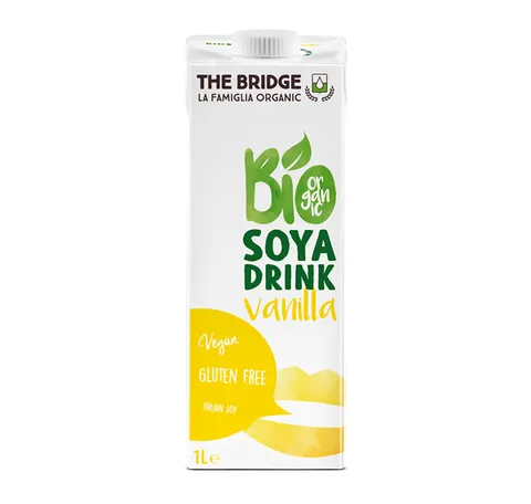 NAPÓJ SOJOWY O SMAKU WANILIOWYM BEZGLUTENOWY BIO 1 L - THE BRIDGE