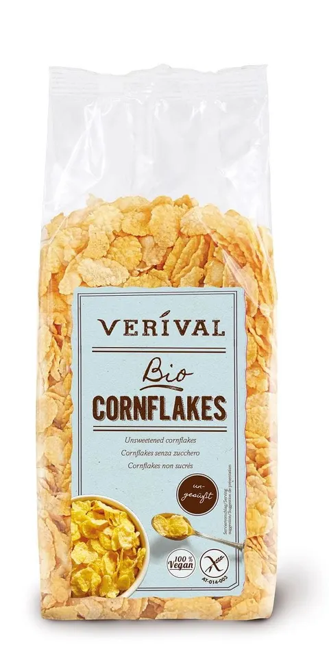 Płatki Kukurydziane bez Dodatku Cukrów Bezglutenowe BIO 250 g Verival
