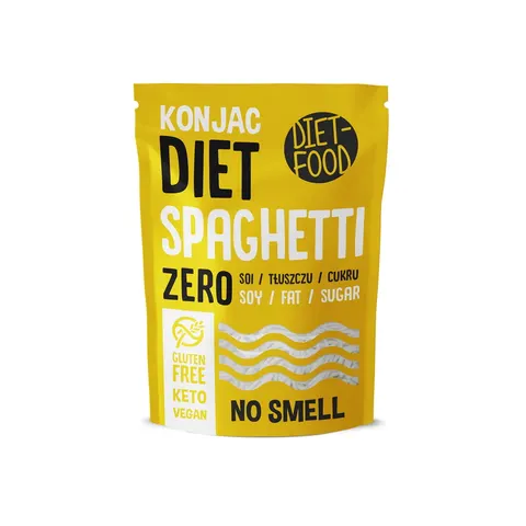 Makaron Konjac Typu Spaghetti Bezglutenowy 270 g (200 g) Diet Food