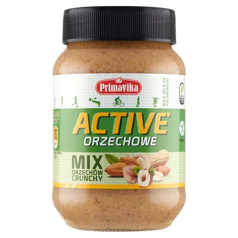 Krem Orzechowy Crunchy Active Bezglutenowy 470 g Primavika