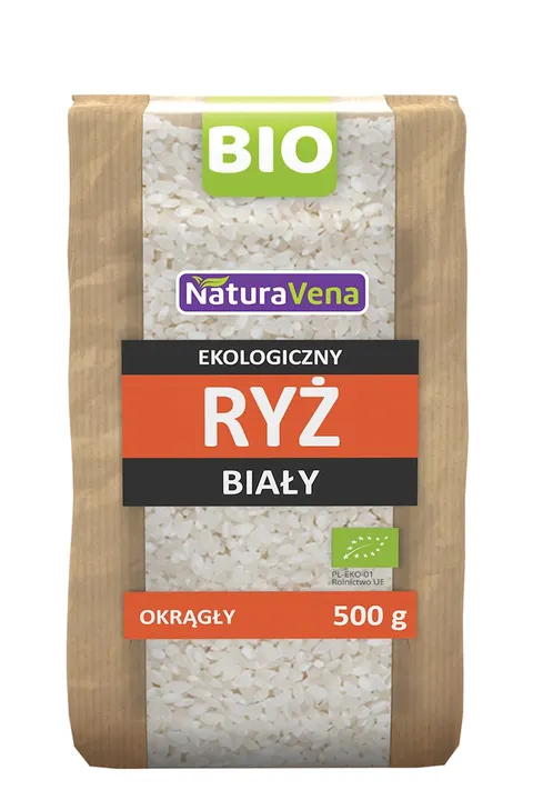 Ryż Biały Okrągły BIO 500 g Naturavena