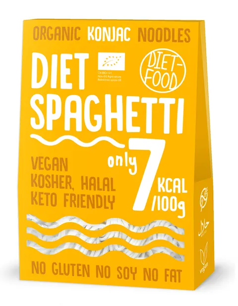 Makaron Konjac Spaghetti Bezglutenowy BIO 385 g Diet-Food