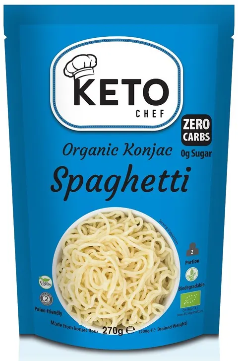 Makaron Keto Konjac Typu Spaghetti Bezglutenowy BIO 270 g Keto Chef