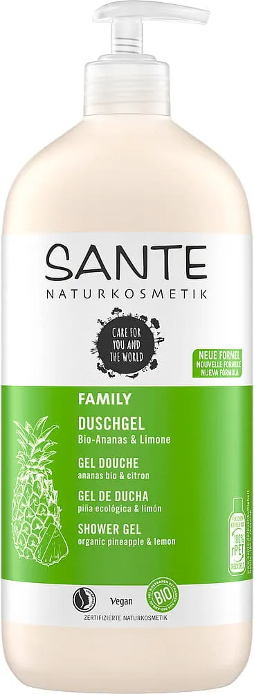 Żel pod Prysznic Ananas i Cytryna BIO 500 ml Sante
