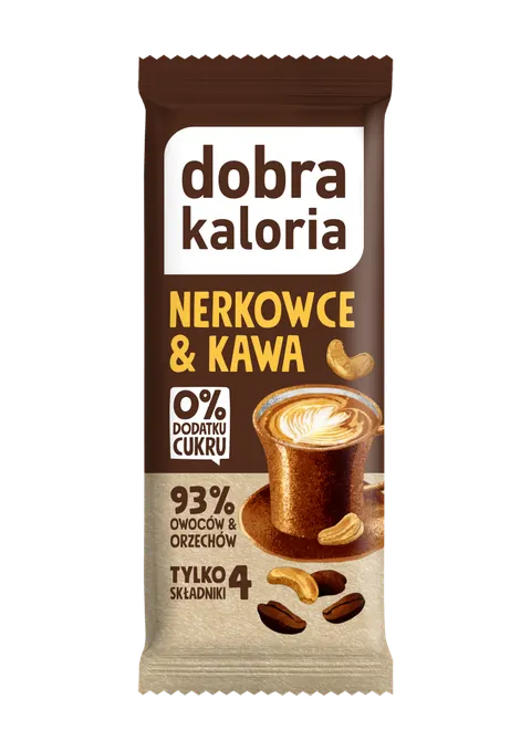 Baton Daktylowy Nerkowce & Kawa bez Dodatku Cukrów 35 g Dobra Kaloria