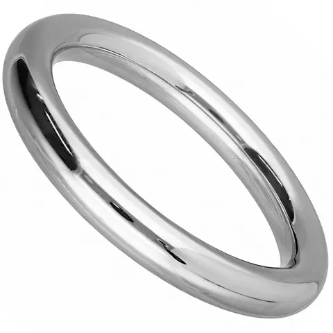 Gładka bransoletka typu bangle ze stali szlachetnej - srebrna