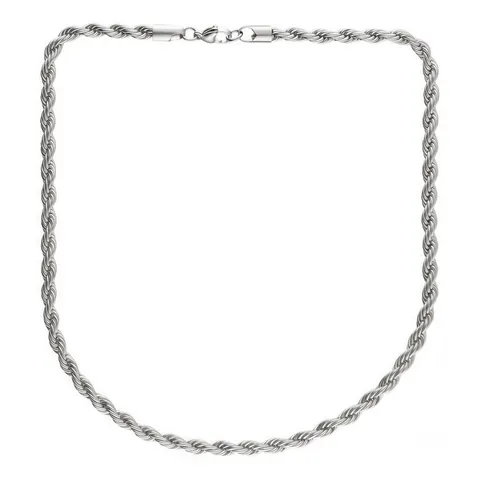 Łańcuch ze Stali 316L splot KORDEL 6 mm - srebrny
