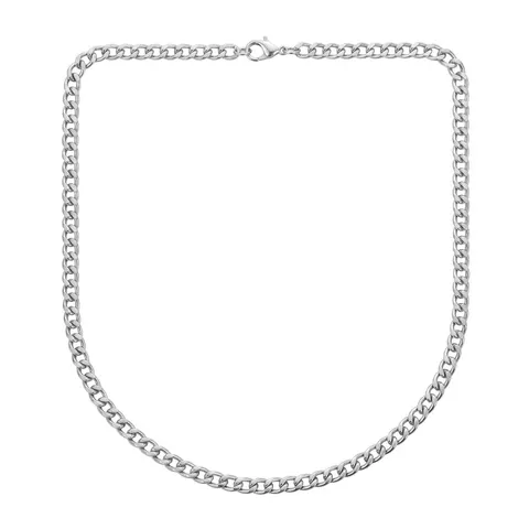 Łańcuch ze stali PANCERKA 4 mm - srebrny