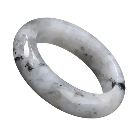 Obrączka kamienna - labradoryt