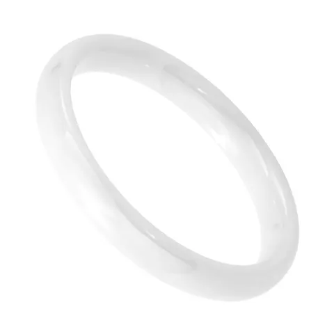 Gładka obrączka ceramiczna 3 mm - biała