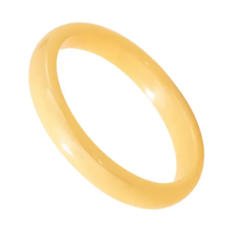 Gładka obrączka ceramiczna 3 mm - żółta