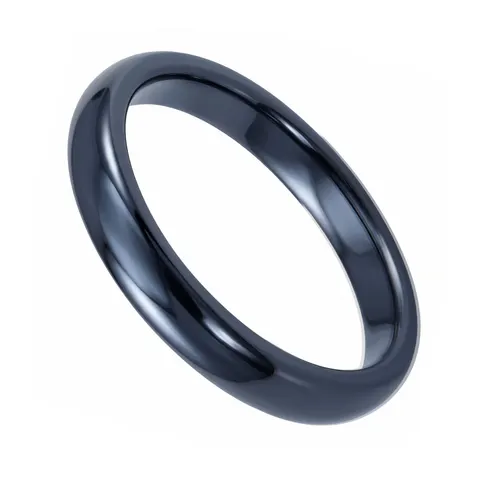 Gładka obrączka ceramiczna 3 mm - ciemnoniebieska