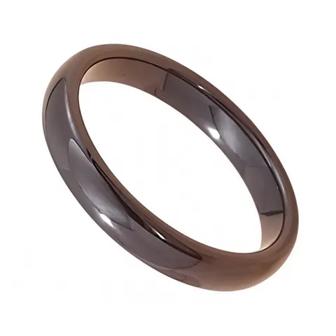 Gładka obrączka ceramiczna 3 mm - szarobrązowy
