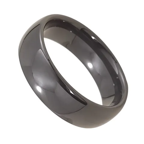 Gładka obrączka ceramiczna 6 mm - szarobrązowy