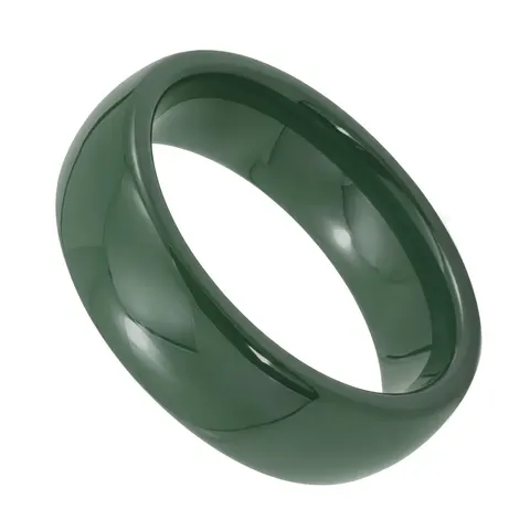Gładka obrączka ceramiczna 6 mm - ciemnozielona