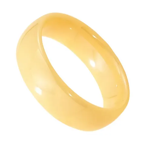 Gładka obrączka ceramiczna 6 mm - żółta