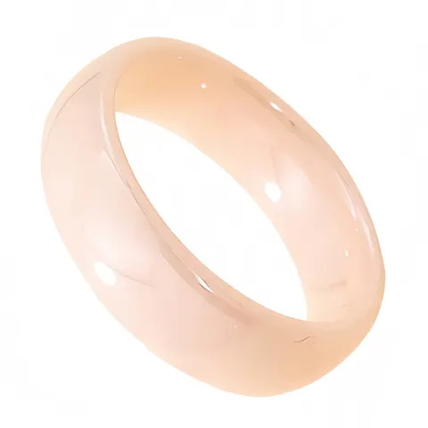 Gładka obrączka ceramiczna 6 mm - brzoskwiniowa