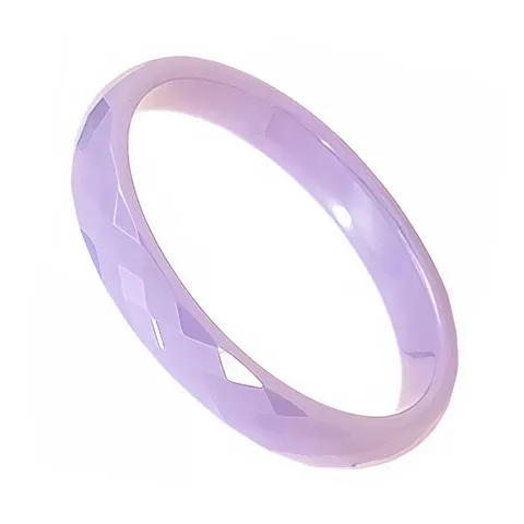 Fasetowana obrączka ceramiczna 3 mm - lawendowa