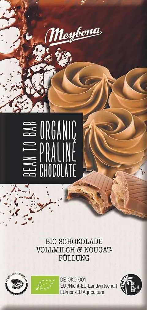 Czekolada Mleczna Pralinowa BIO 100 g Meybona