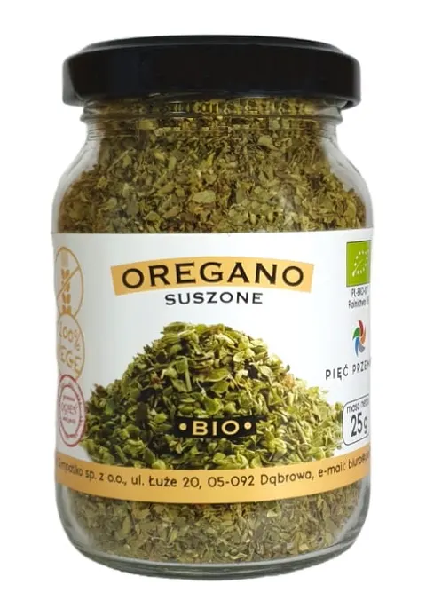 Oregano Suszone Bezglutenowe BIO 25 g Pięć Przemian