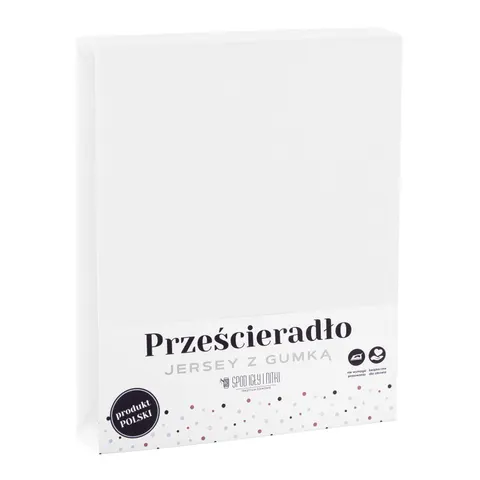 Prześcieradło Jersey Z Gumką Biały