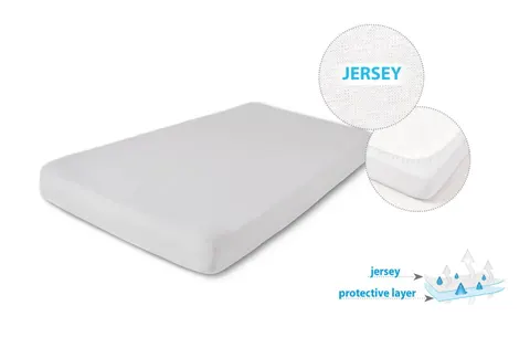 prześcieradło nieprzemakalne z gumką jersey Szary