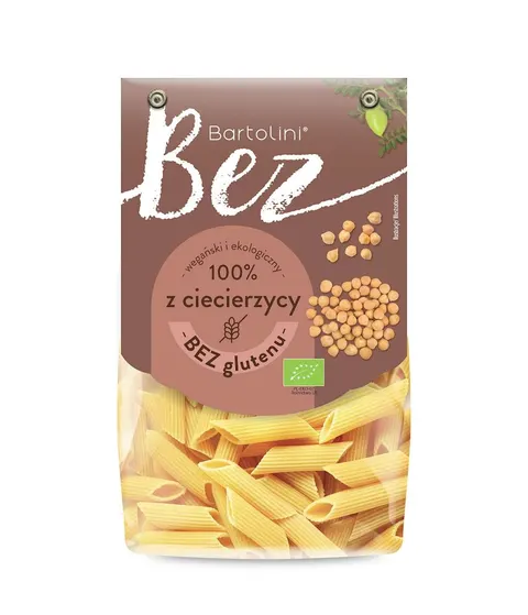 Makaron Proteinowy z Ciecierzycy Penne Bezglutenowy BIO 250 g Bartolini