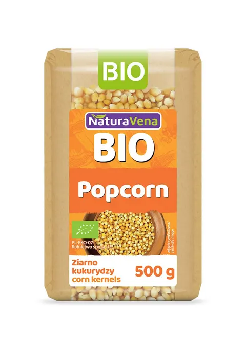 Popcorn, Ziarno Kukurydzy BIO 500 g Naturavena