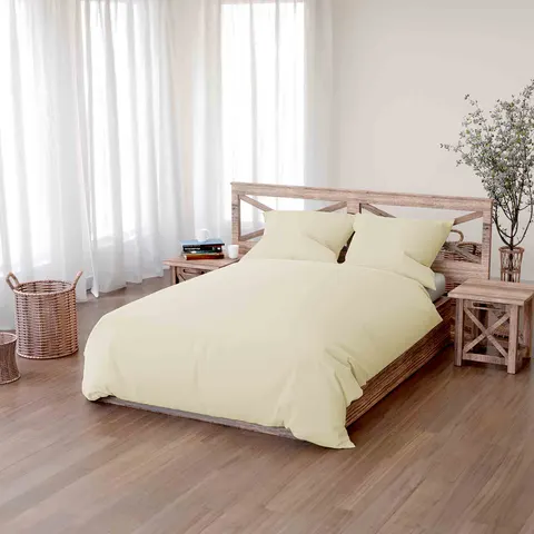 Pościel Bawełniana SIMPLY - 2. Gatunek | OUTLET Kremowy