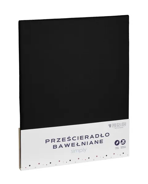Prześcieradło Bawełniane SIMPLY Czarny