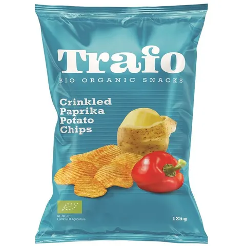 Chipsy Ziemniaczane Karbowane Paprykowe BIO 125 g Trafo