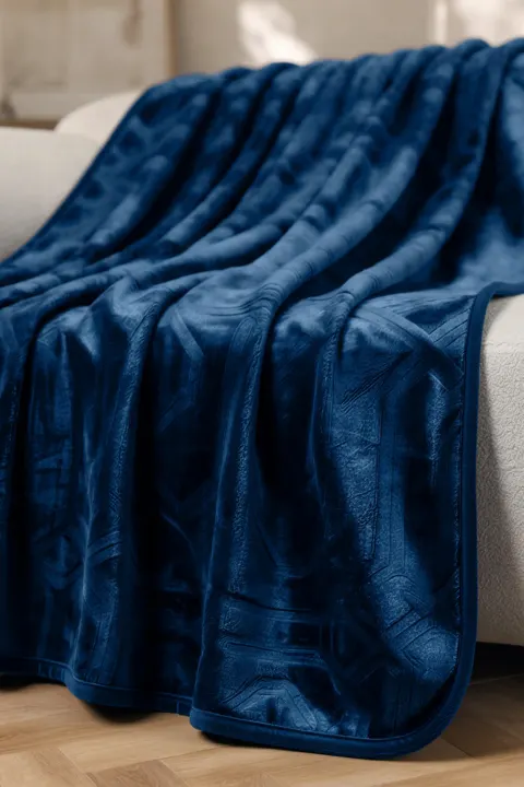 Gruby Koc Akrylowy VITO Granatowy