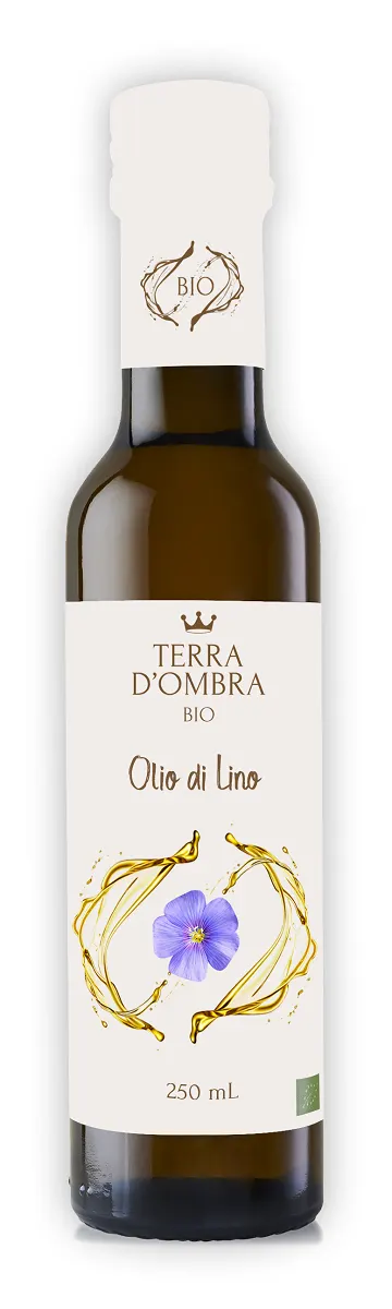 Olej Lniany Tłoczony na Zimno BIO 250 ml Terra D'ombra