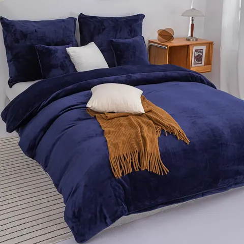 Pościel Polarowa z Mikrofibry COZY Granatowy