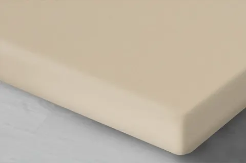 Prześcieradło Jersey Z Gumką Na Wysoki Materac 40 cm Beżowy
